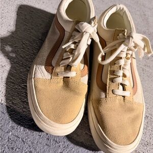 Beige and Brown Sneakers